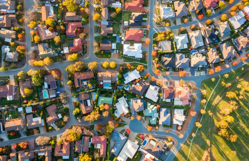 aerial suburbs australia
