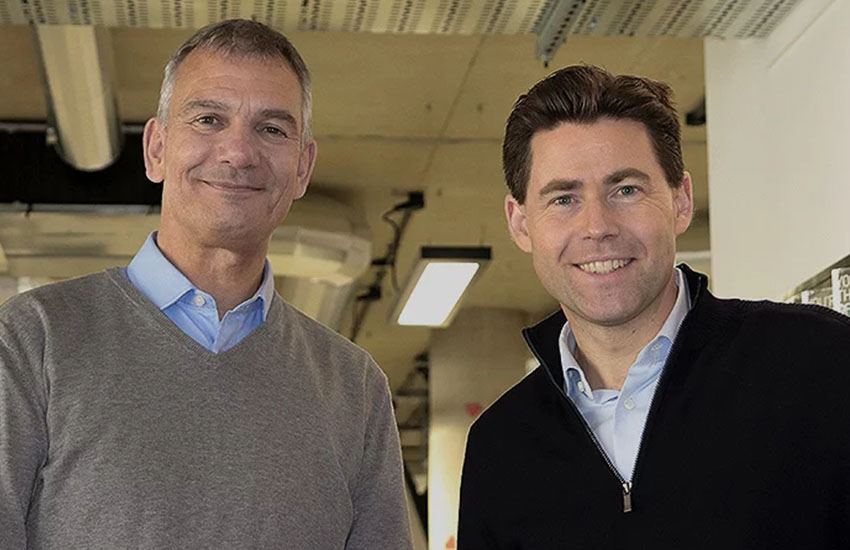 (From left) Alexis Prenn, current CEO and co-founder of Receipt Bank,  and Adrian Blair, formerly Chief Operating Officer at Just Eat 