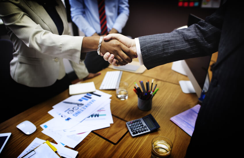 handshake of two businessmen