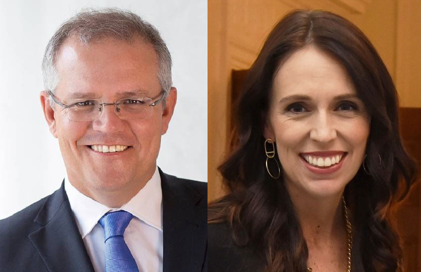 Scott Morrison and Jacinda Ardern