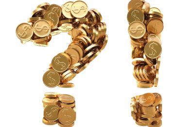 question mark and exclamation point coins
